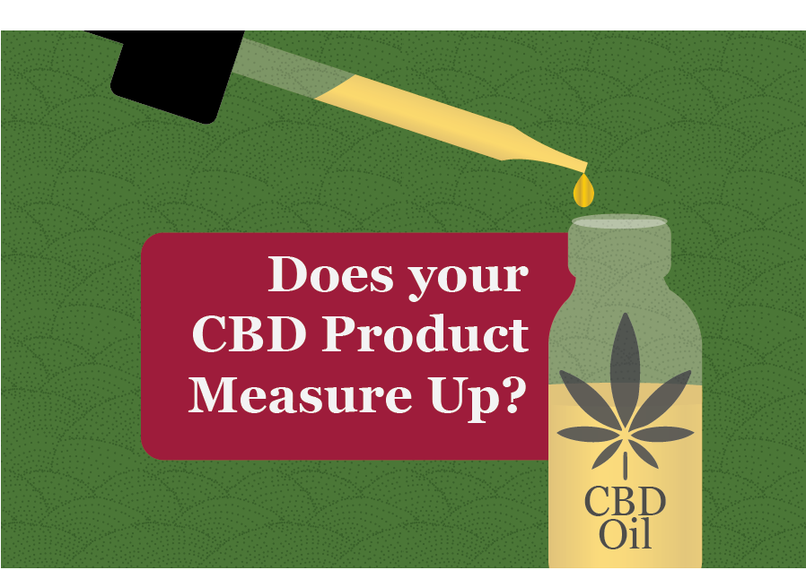 Vial of CBD oil asking about medical devices meeting product requirements