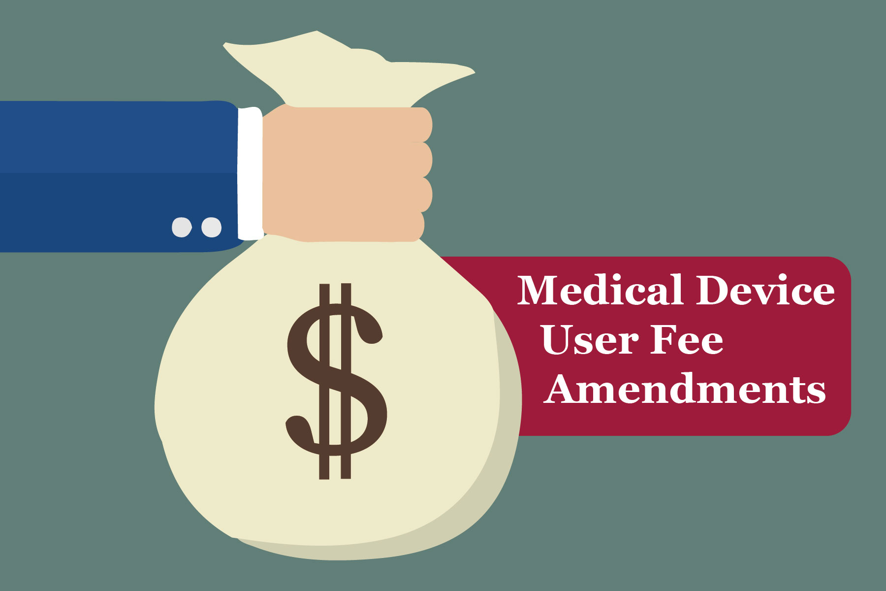 Money bag for the medical device user fees that were amendments