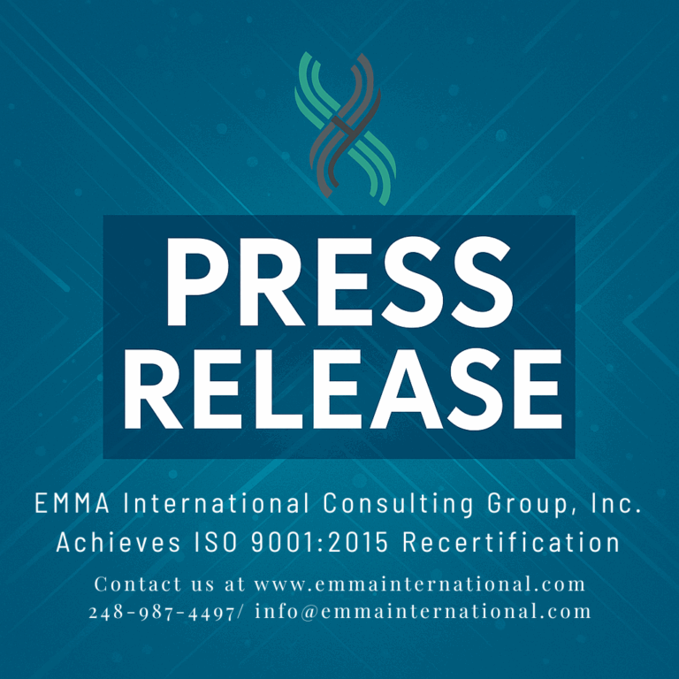 EMMA International Consulting Group, Inc. Achieves ISO 9001:2015 Recertification