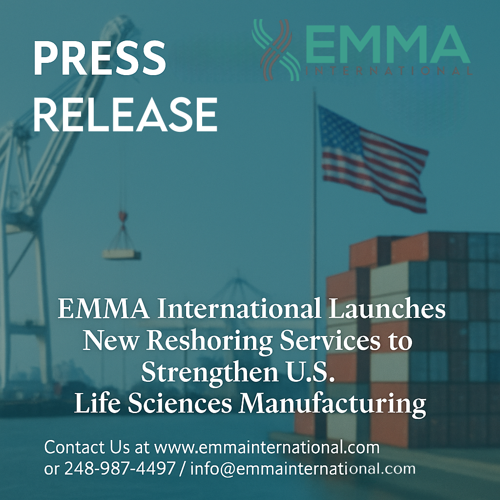 EMMA International Launches New Reshoring Services to Strengthen U.S. Life Sciences Manufacturing