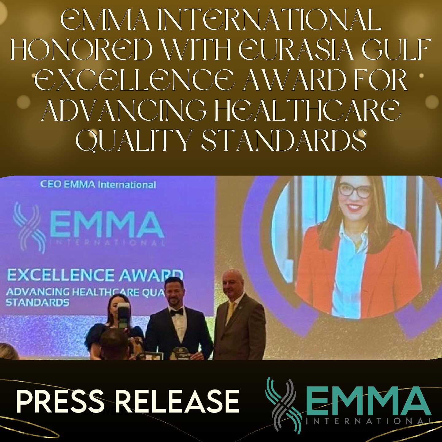 EMMA International Honored with EurAsia Gulf Excellence Award for Advancing Healthcare Quality Standards